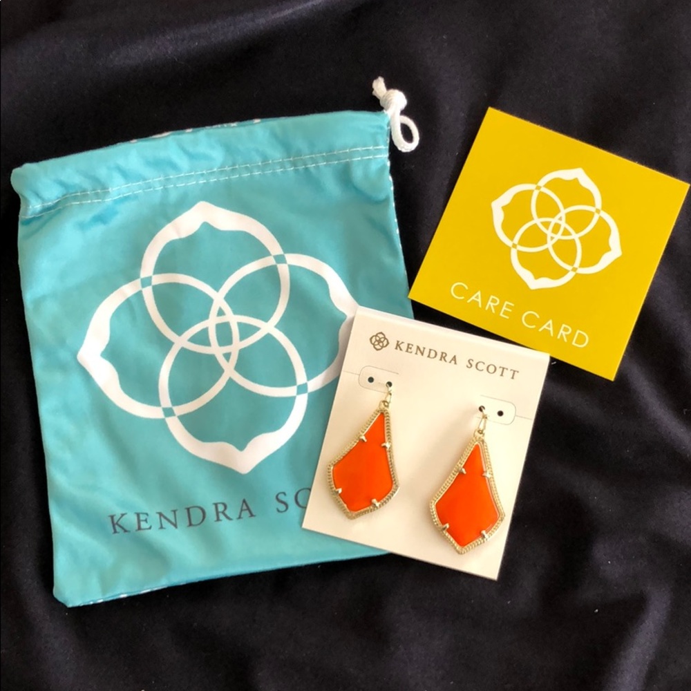 New Kendra Scott Alex Earrings in Orange